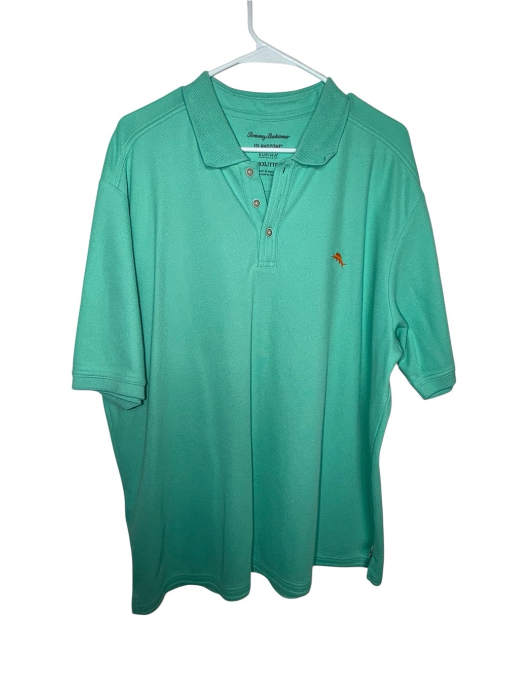 Tommy Bahama IslandZone Supima Polo Shirt Men’s XXL Aqua Green